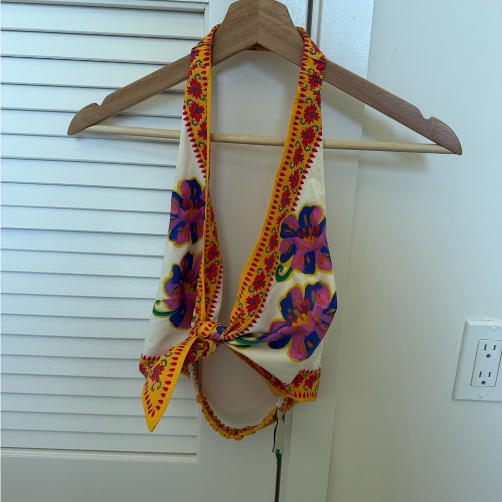 Farm Rio Floral Halter Top